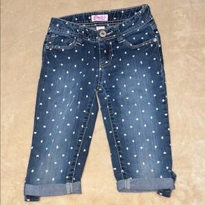 Candie's Blue and White Polka Dot Jeans